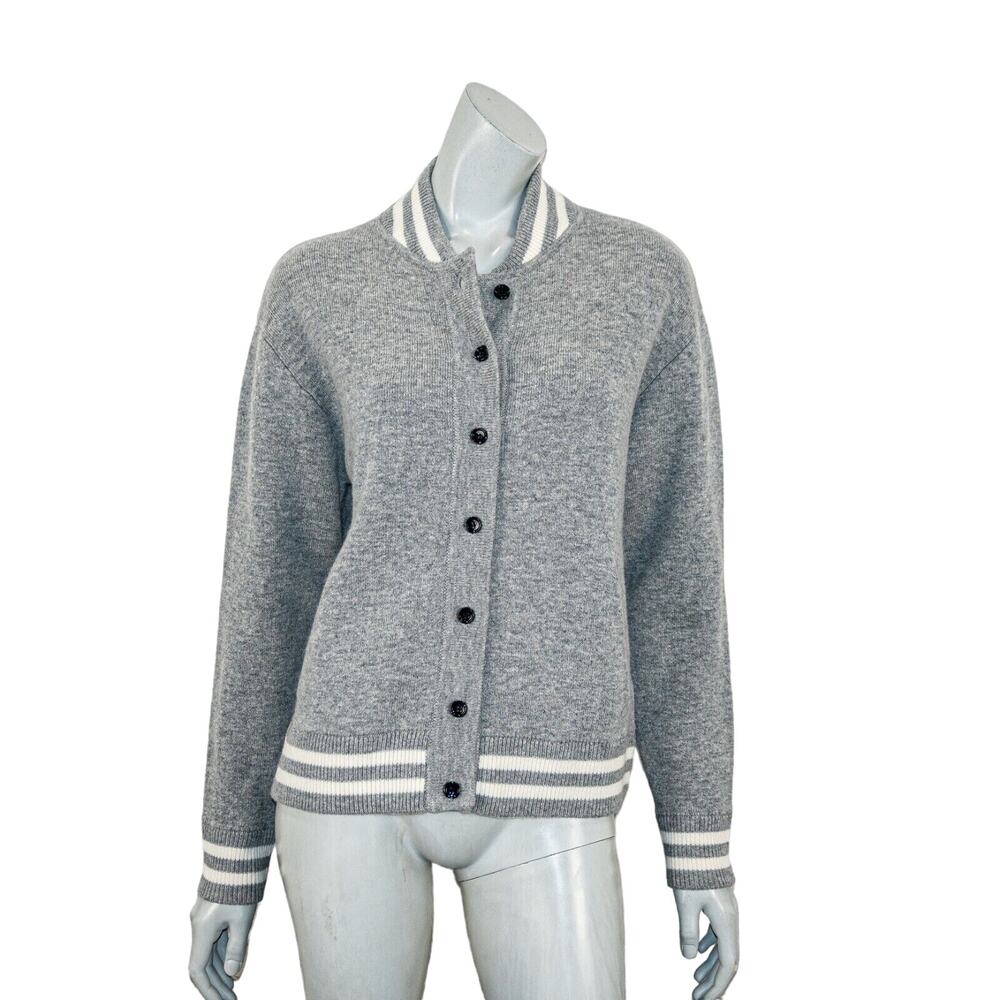 Allude Women's Varsity Jacket Made of Cashmere Blend in Grey size Small